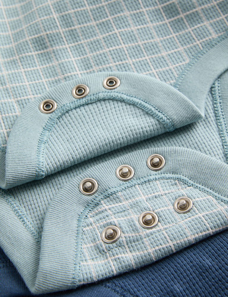 3pk Pure Cotton Car Long Sleeve Bodysuits (0-3 Yrs)