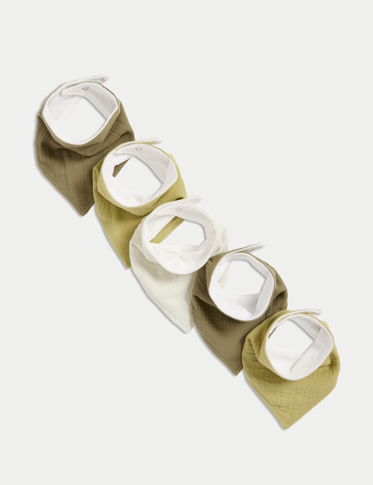 5pk Cotton Rich Dribble Bibs