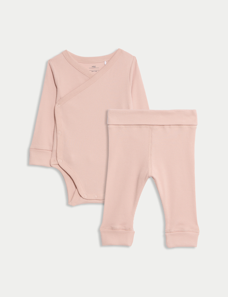 2pc Cotton Rich Grow with Me Outfit (0-3 Yrs)