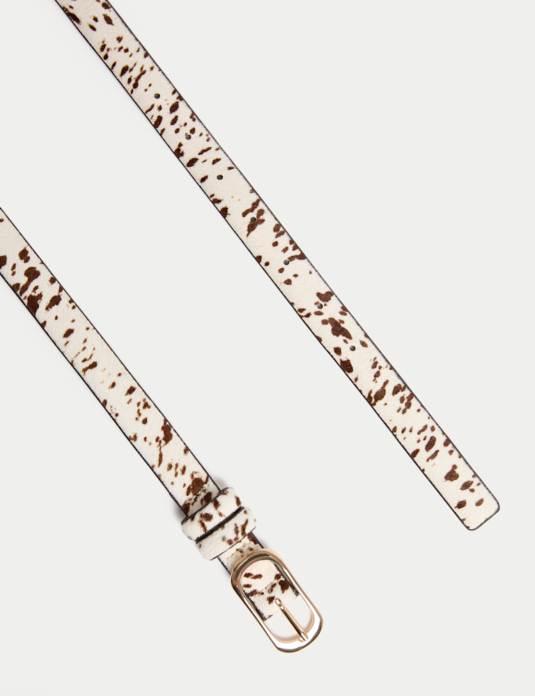 Leather Hide Slim Belt