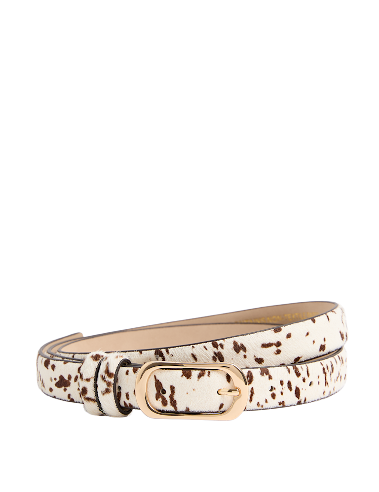 Leather Hide Slim Belt