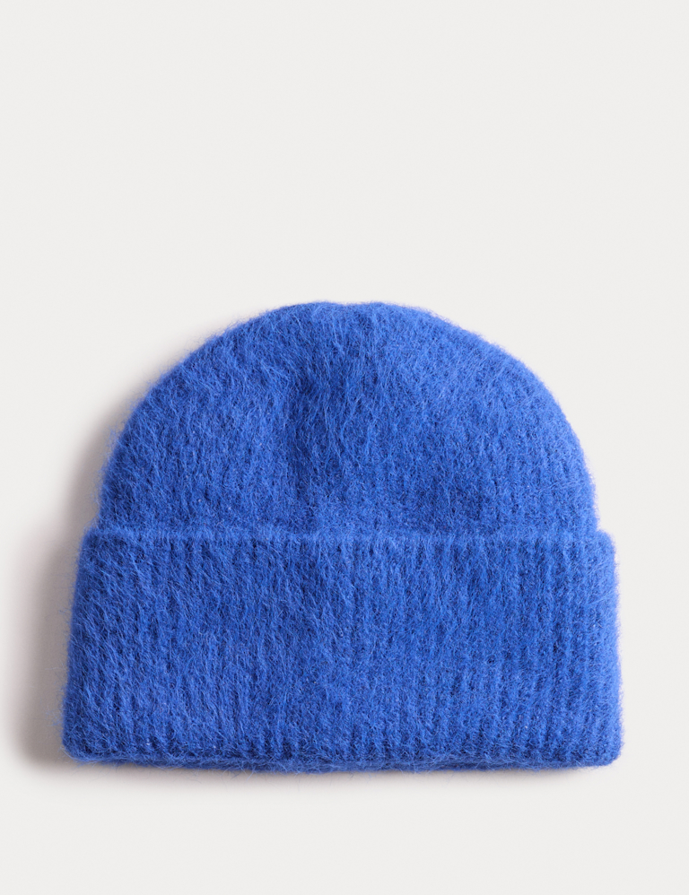 Rib Fluffy Beanie Hat
