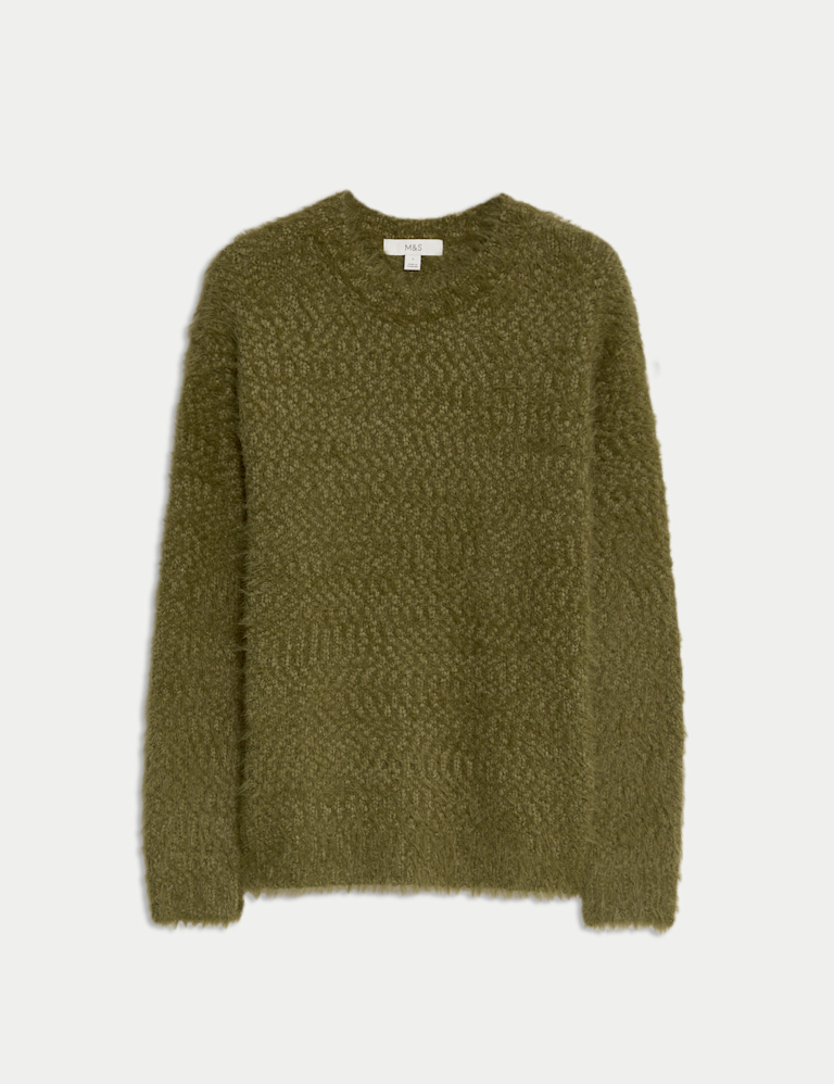 Textured Crew Neck Jumper