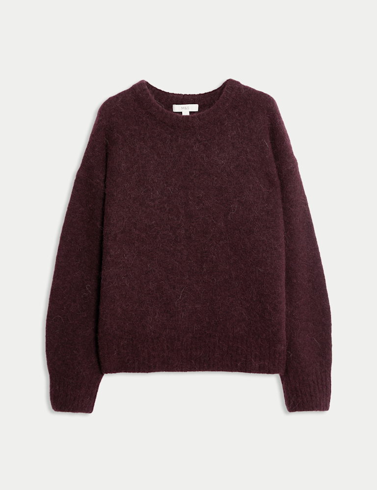Alpaca Blend Textured Relaxed Jumper