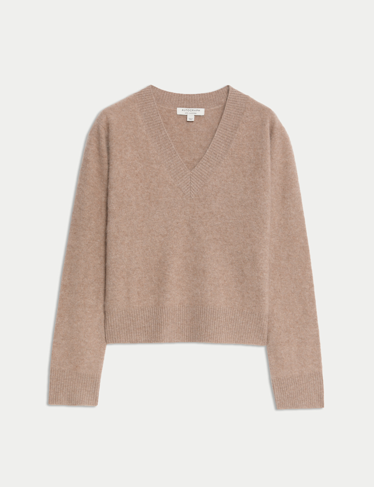 Wool Rich V-Neck Jumper with Cashmere