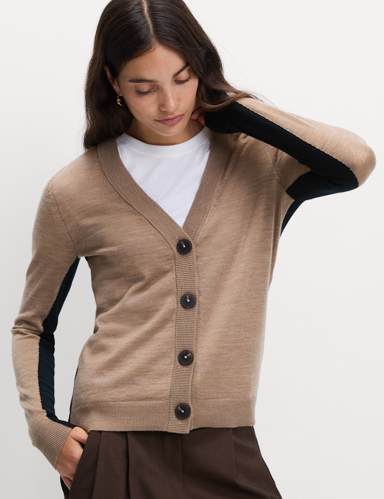 Pure Merino Wool V-Neck Cardigan