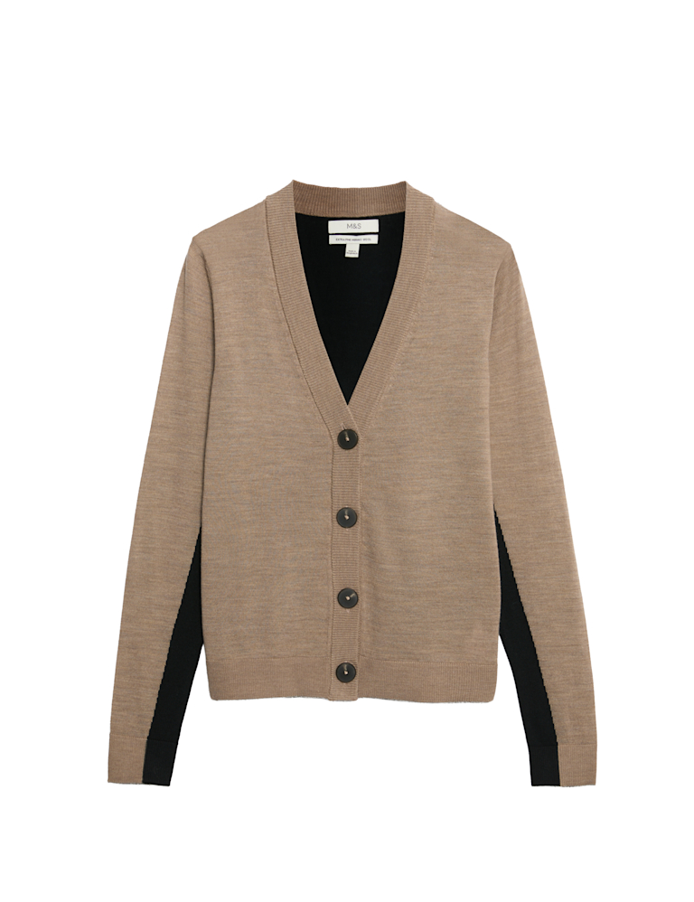 Pure Merino Wool V-Neck Cardigan