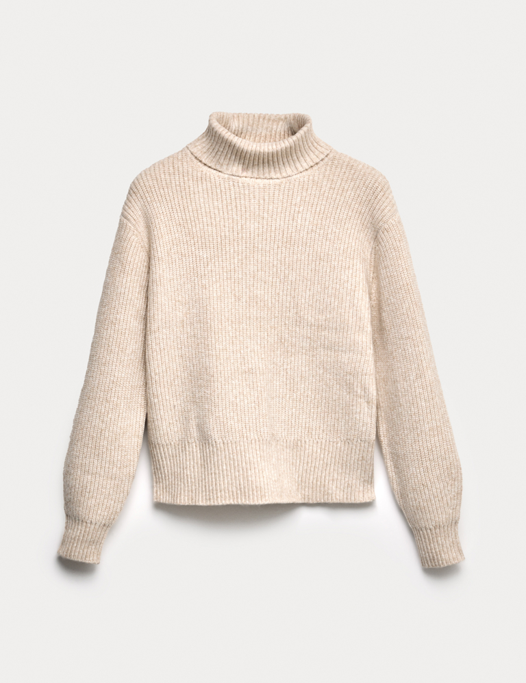 Ribbed Roll Neck Jumper