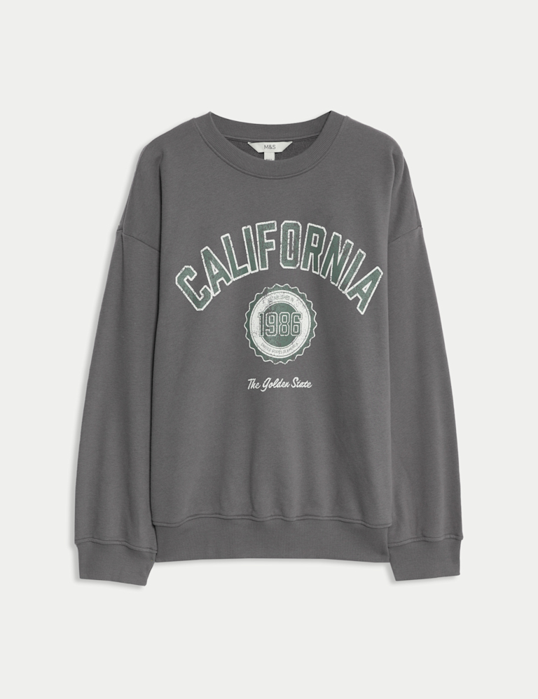 Cotton Rich California Slogan Sweatshirt Cotton Rich California Slogan Sweatshirt