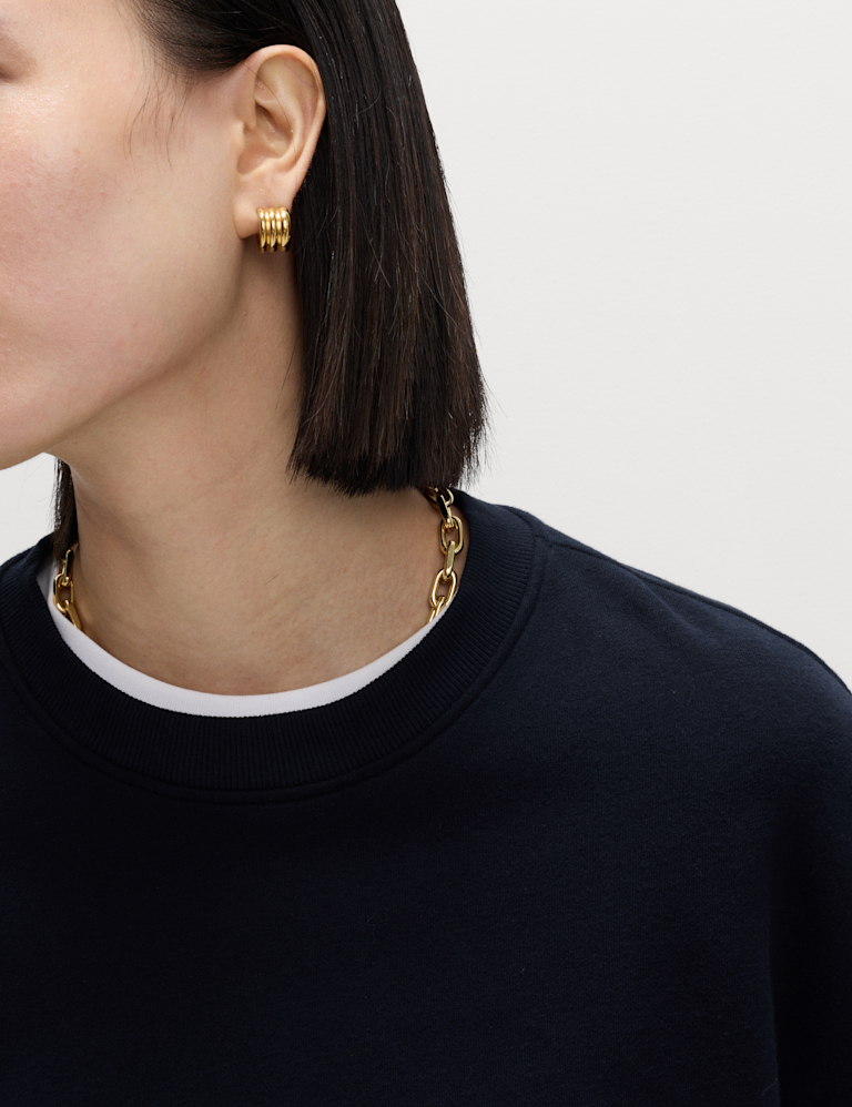 Cotton Rich Plain Sweatshirt