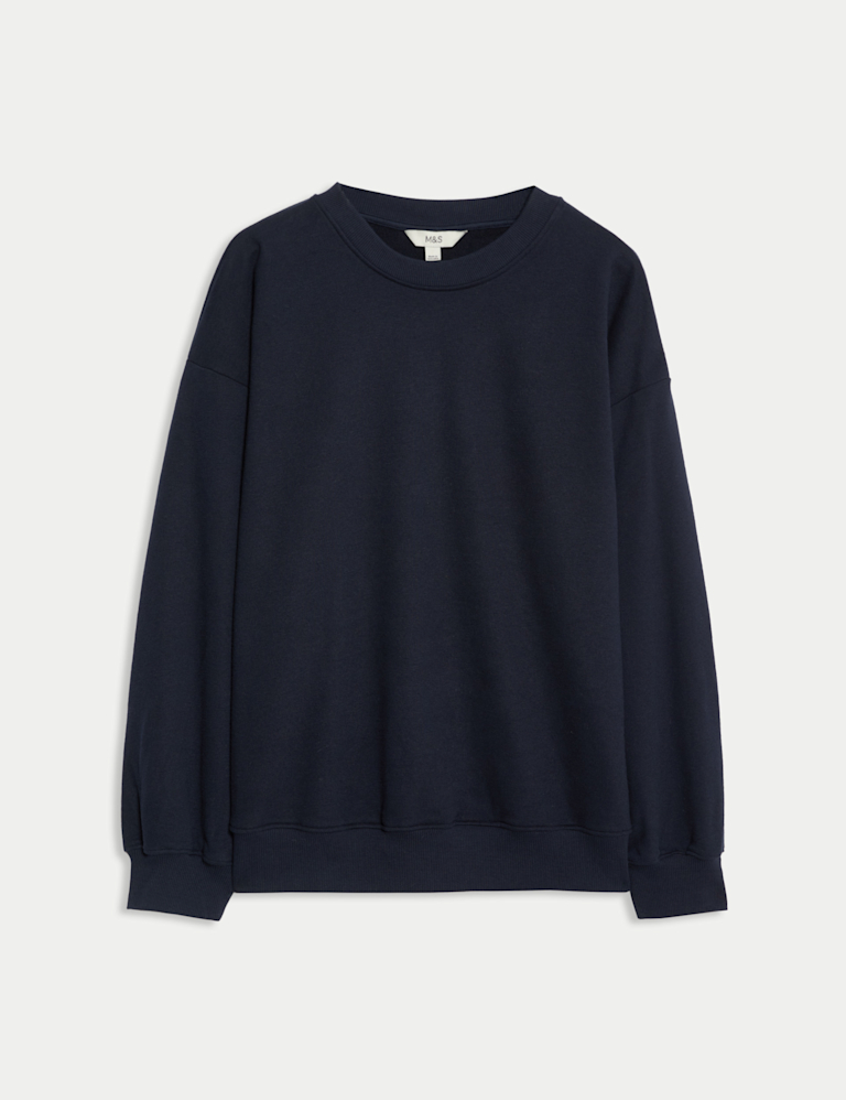 Cotton Rich Plain Sweatshirt