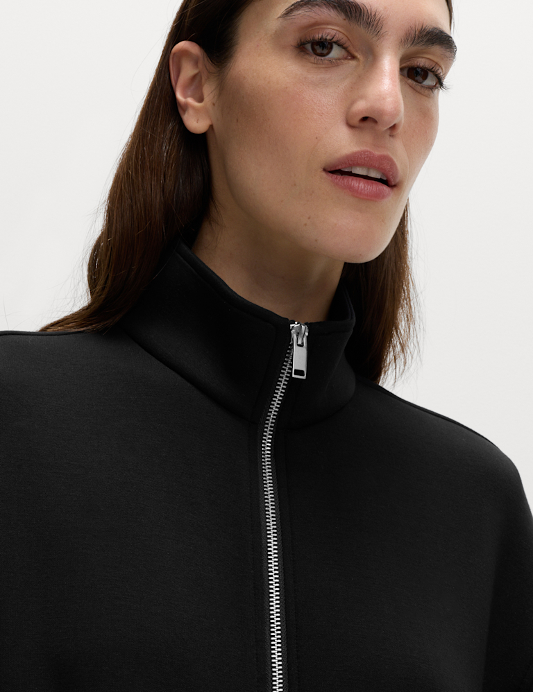 Scuba High Neck Zip Up Sweatshirt