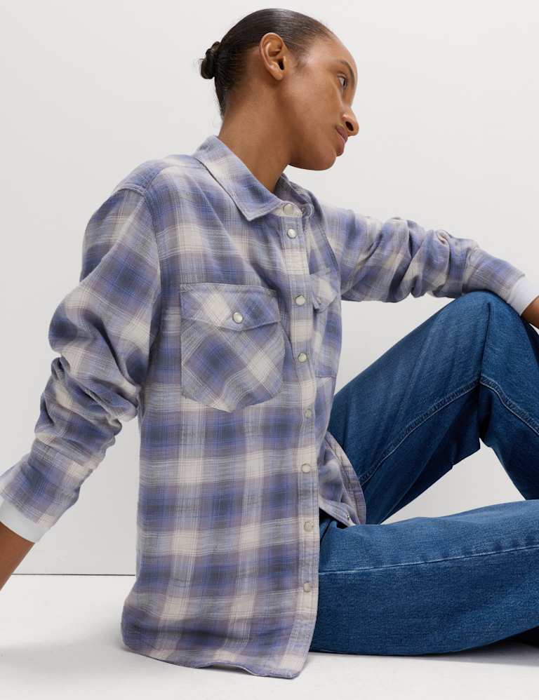 Pure Cotton Western Checked Shirt