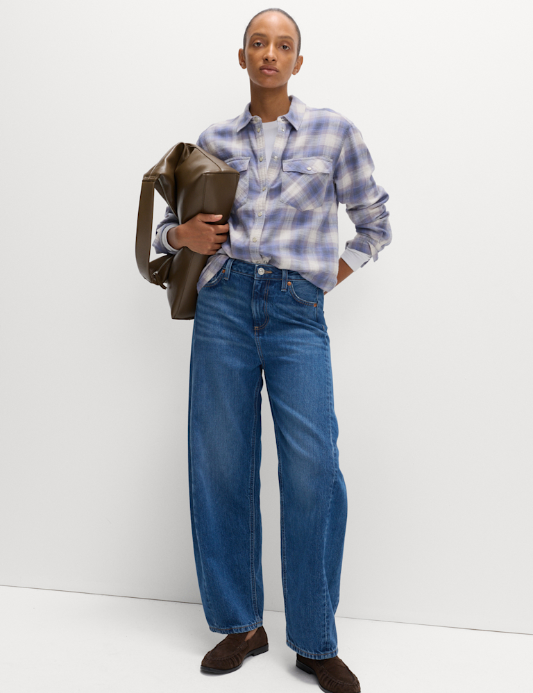 Pure Cotton Western Checked Shirt