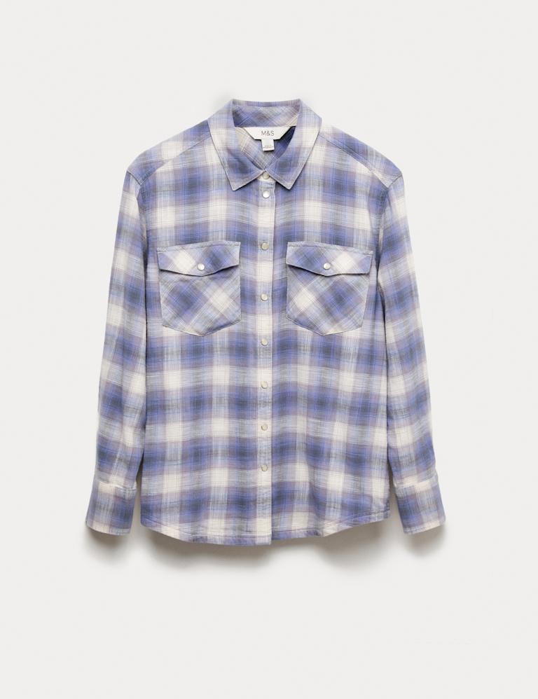 Pure Cotton Western Checked Shirt