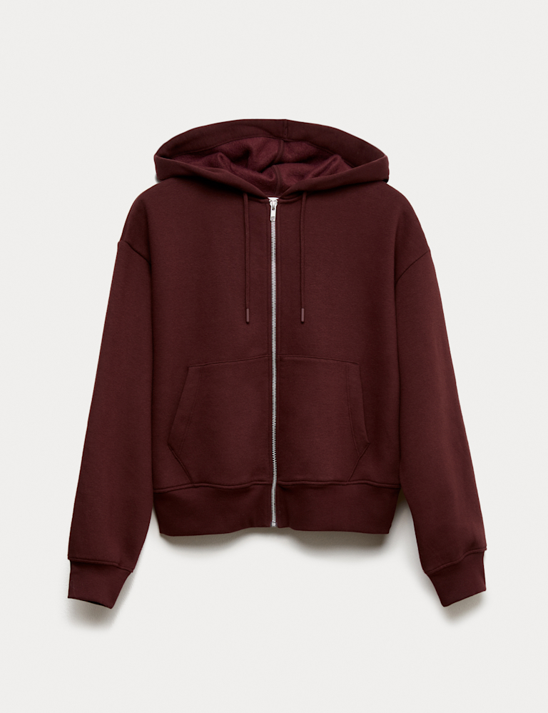 Cotton Rich Zip Up Hoodie