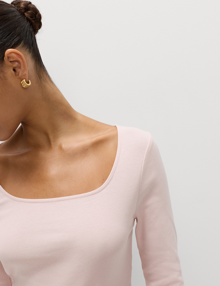 Pure Cotton Square Neck Top