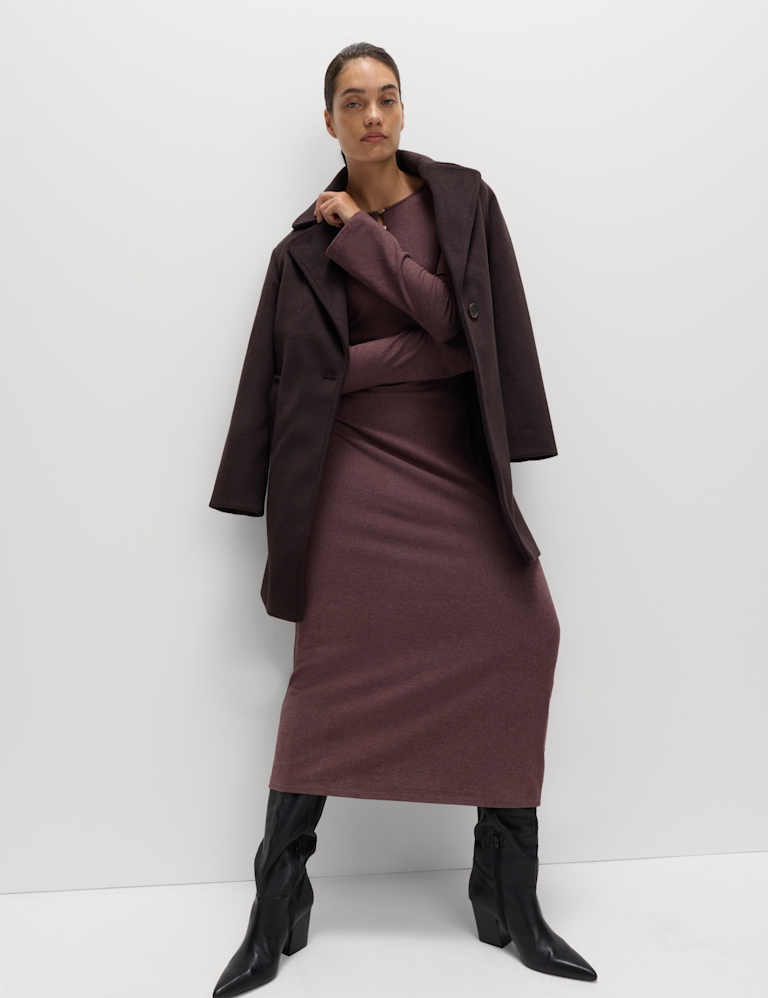 Jersey Cosy Midi Column Dress