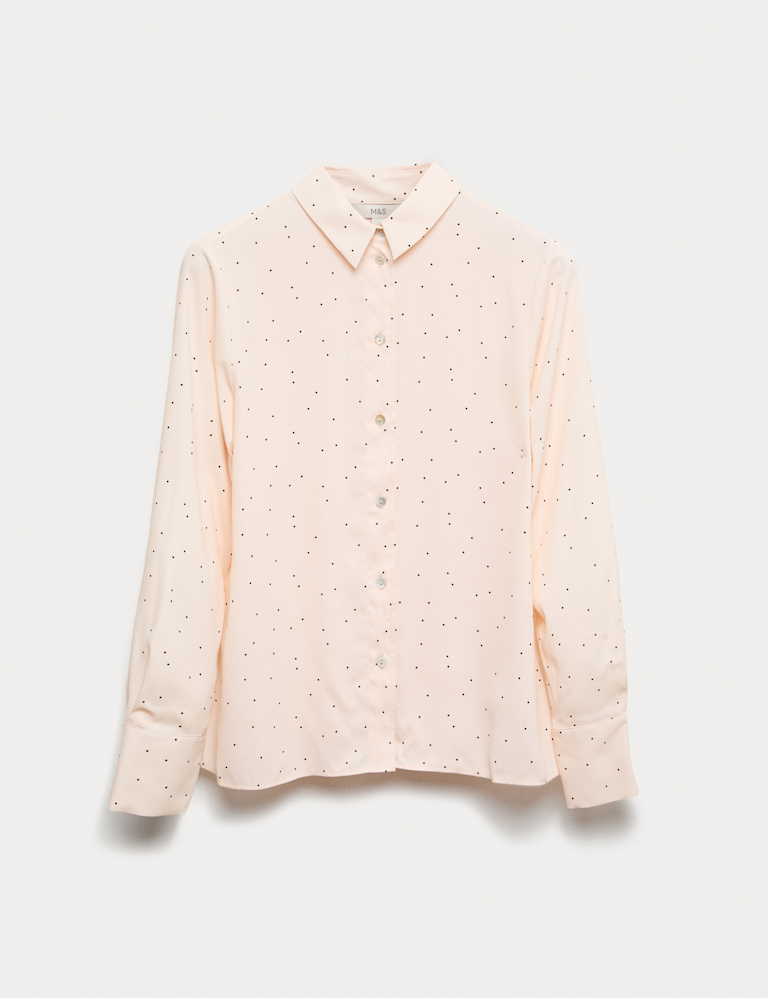 Printed Collared Button Through Shirt