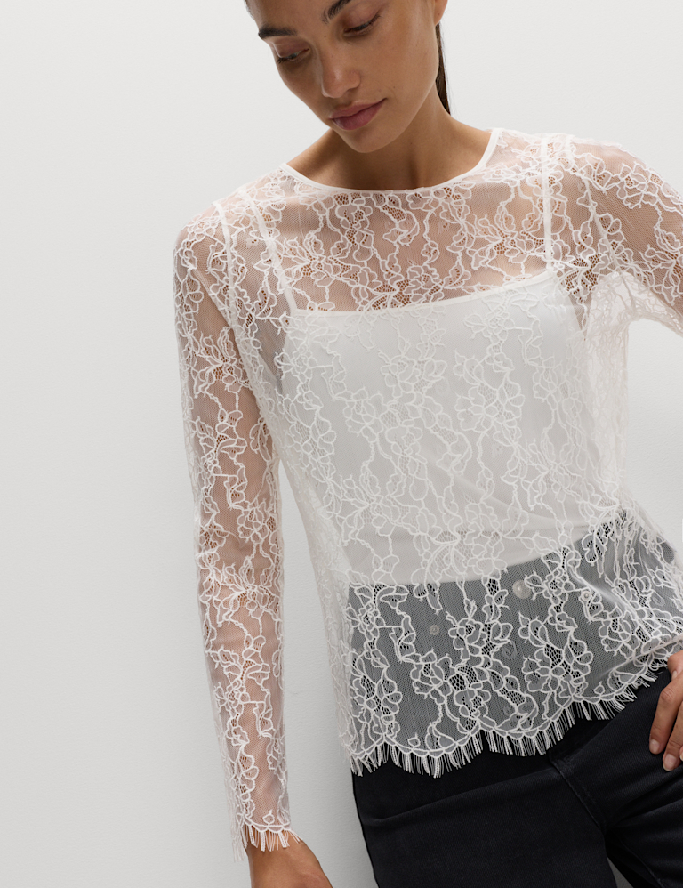 Lace Long Sleeve Top