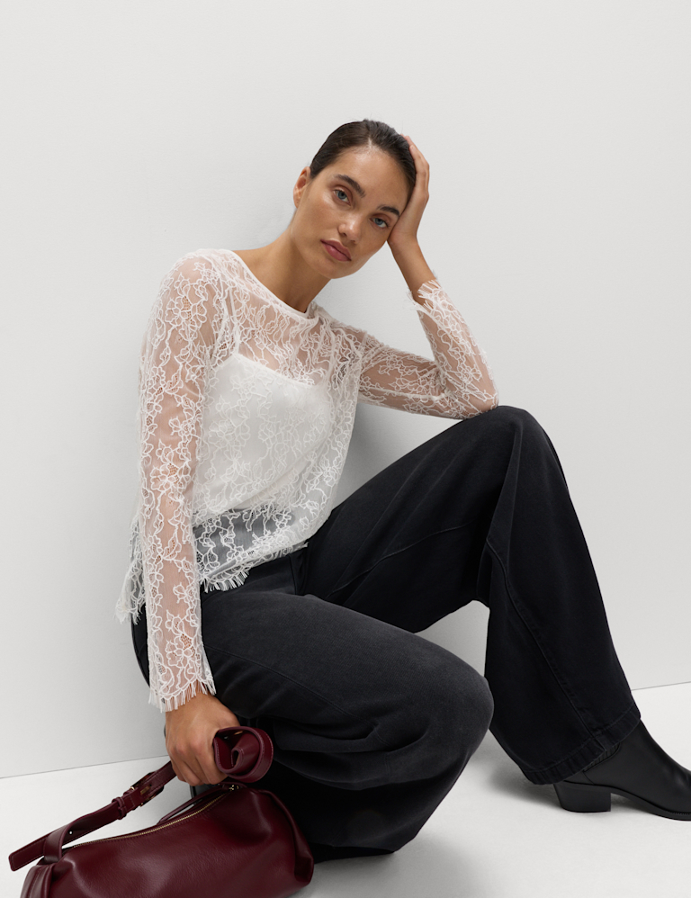 Lace Long Sleeve Top