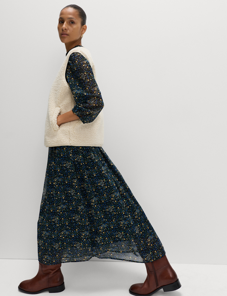 Borg Button Through Gilet