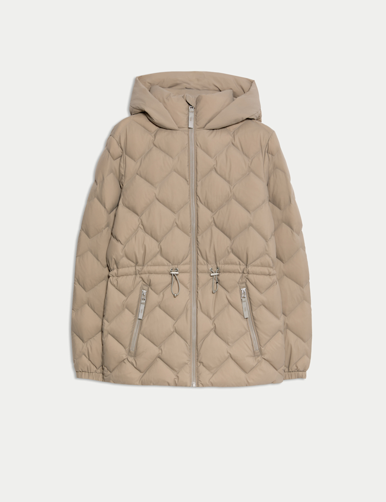 Feather & Down Zig Zag Quilted Jacket