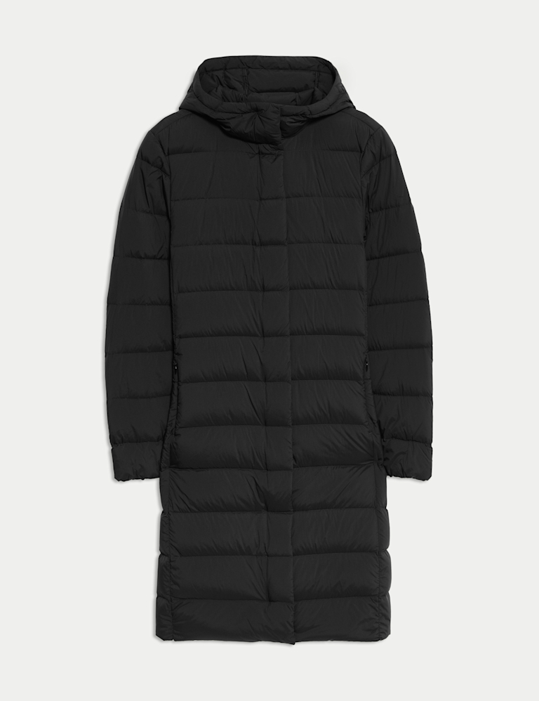 Feather & Down Hooded Duvet Coat