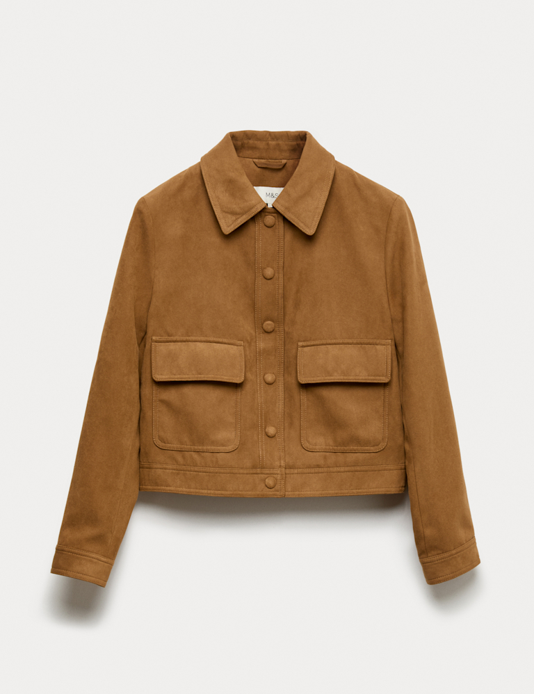 Suedette Trucker Jacket