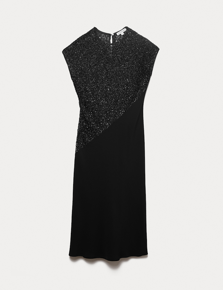 Beaded Midaxi Column Dress