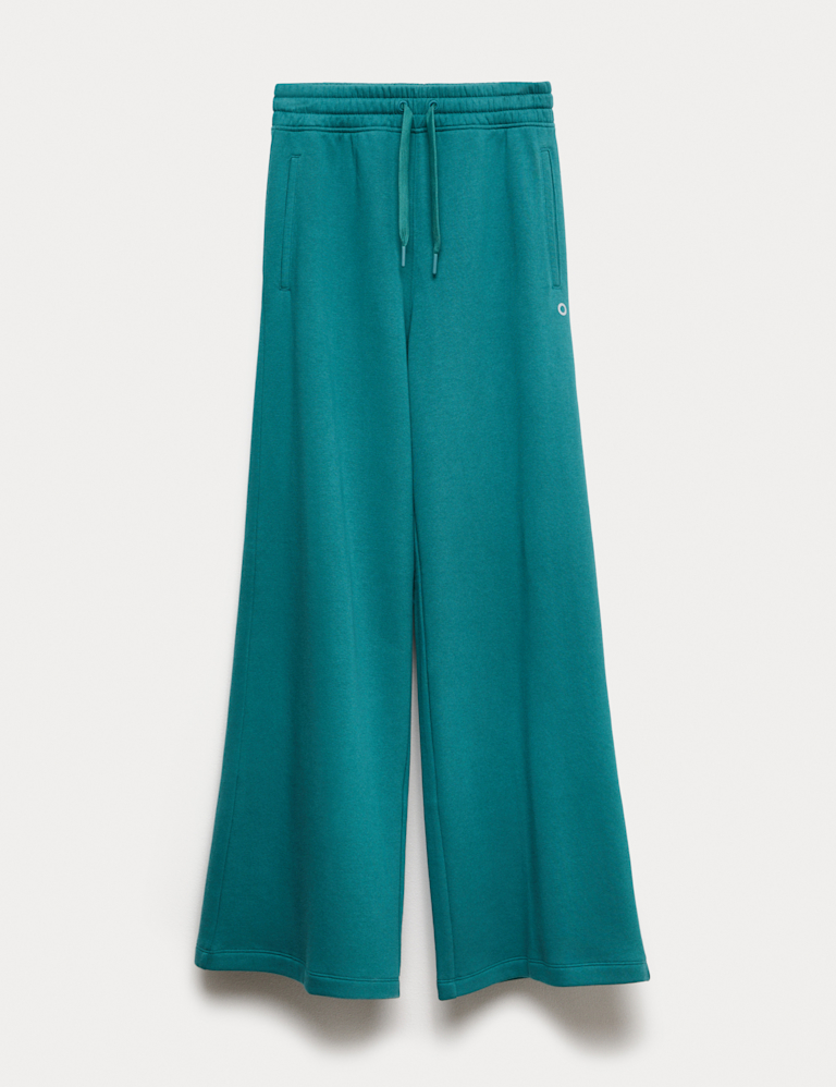 Cotton Rich High Waisted Wide Leg Joggers