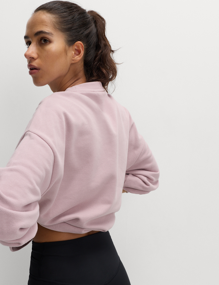 Cotton Rich Crew Neck Oversized Sweatshirt