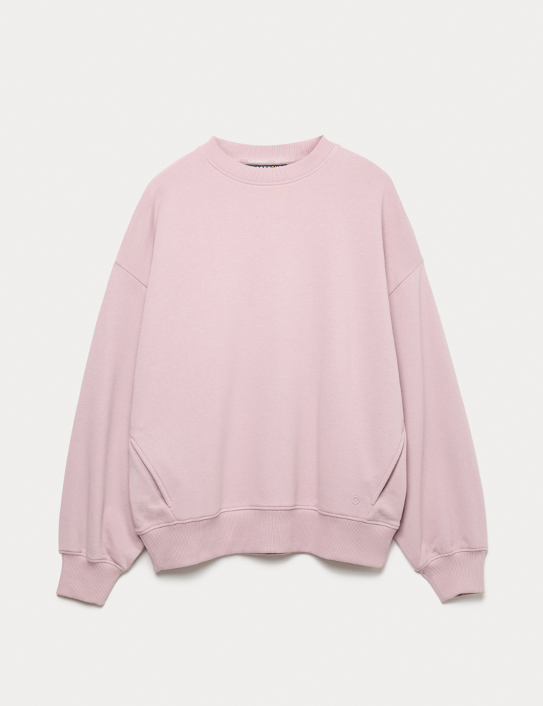 Cotton Rich Crew Neck Oversized Sweatshirt