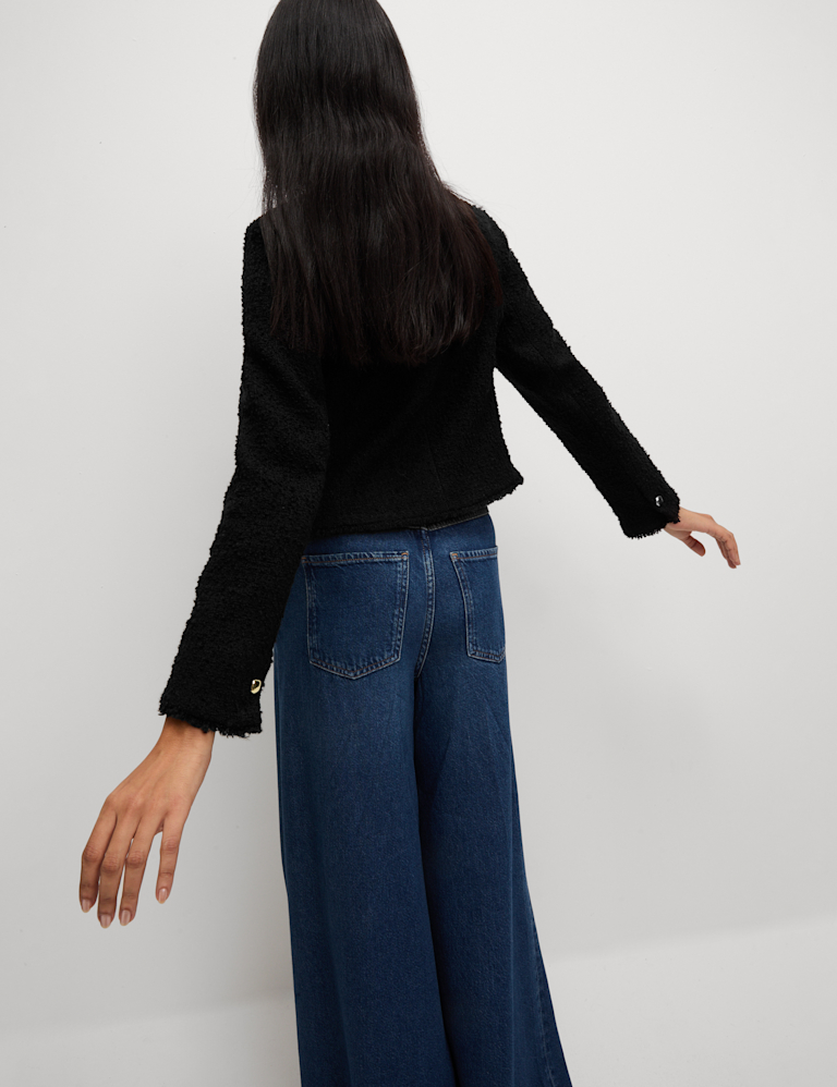 Textured Jacket with Wool