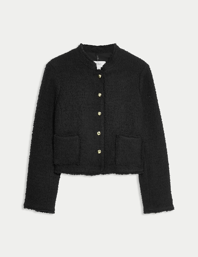Textured Jacket with Wool