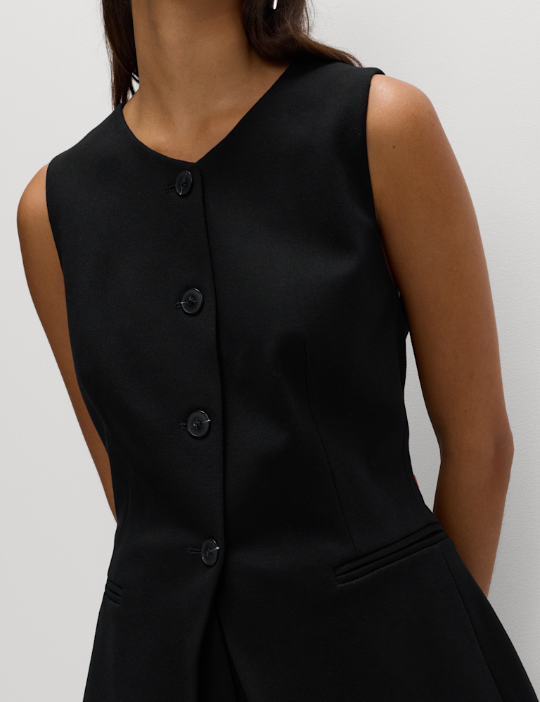Jersey Collarless Waistcoat
