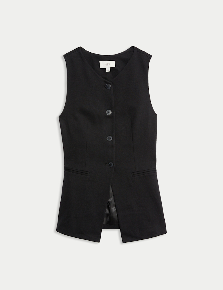 Jersey Collarless Waistcoat