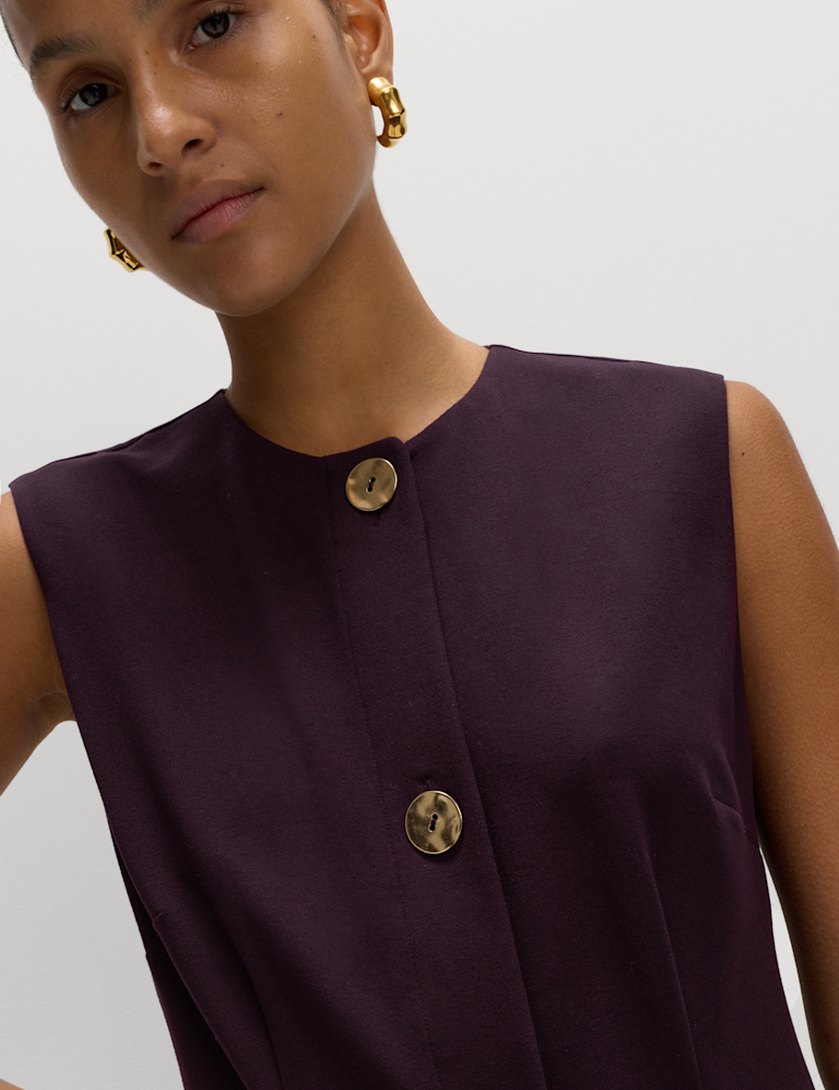 Button Detail Mini Dress