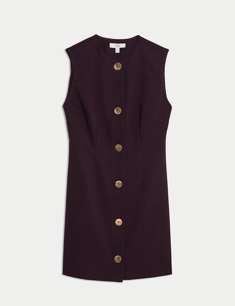 Button Detail Mini Dress