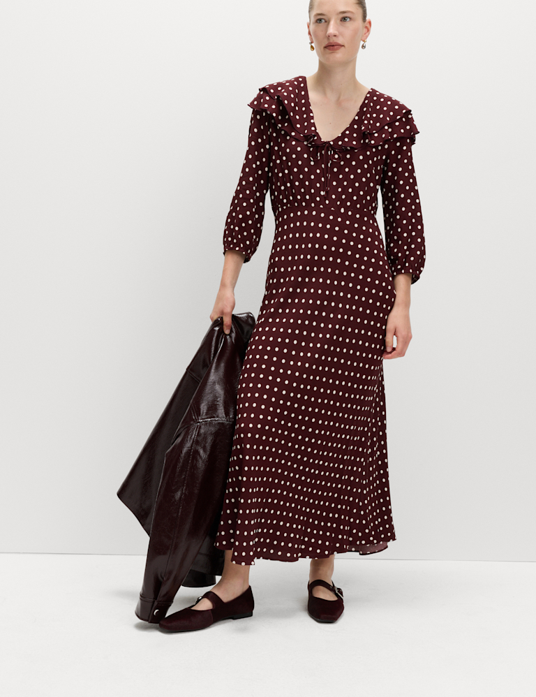 Polka Dot Midaxi Tea Dress