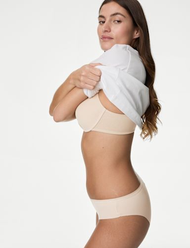 3pk Underwired Plunge T-Shirt Bras A-E