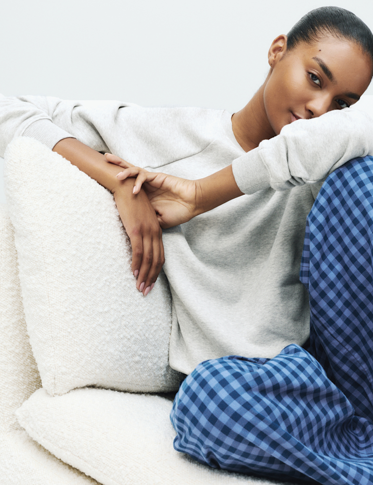 Supersoft Cotton Rich Checked Pyjama Set