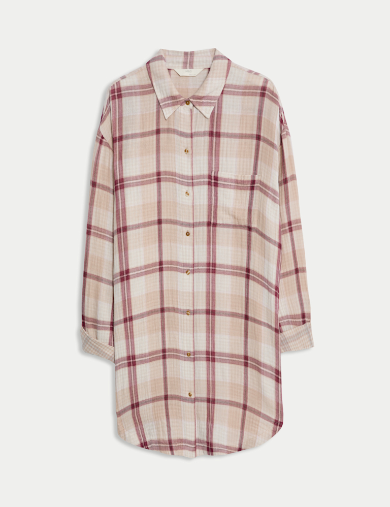 Pure Cotton Checked Nightshirt