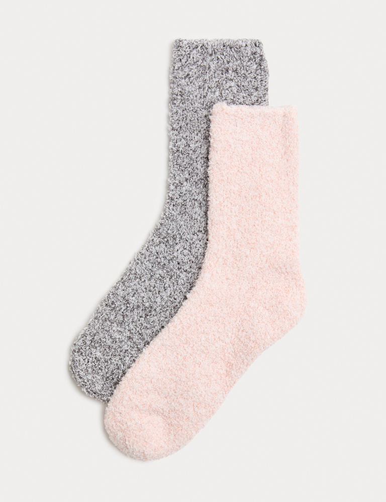 2pk Cosy Ankle High Socks