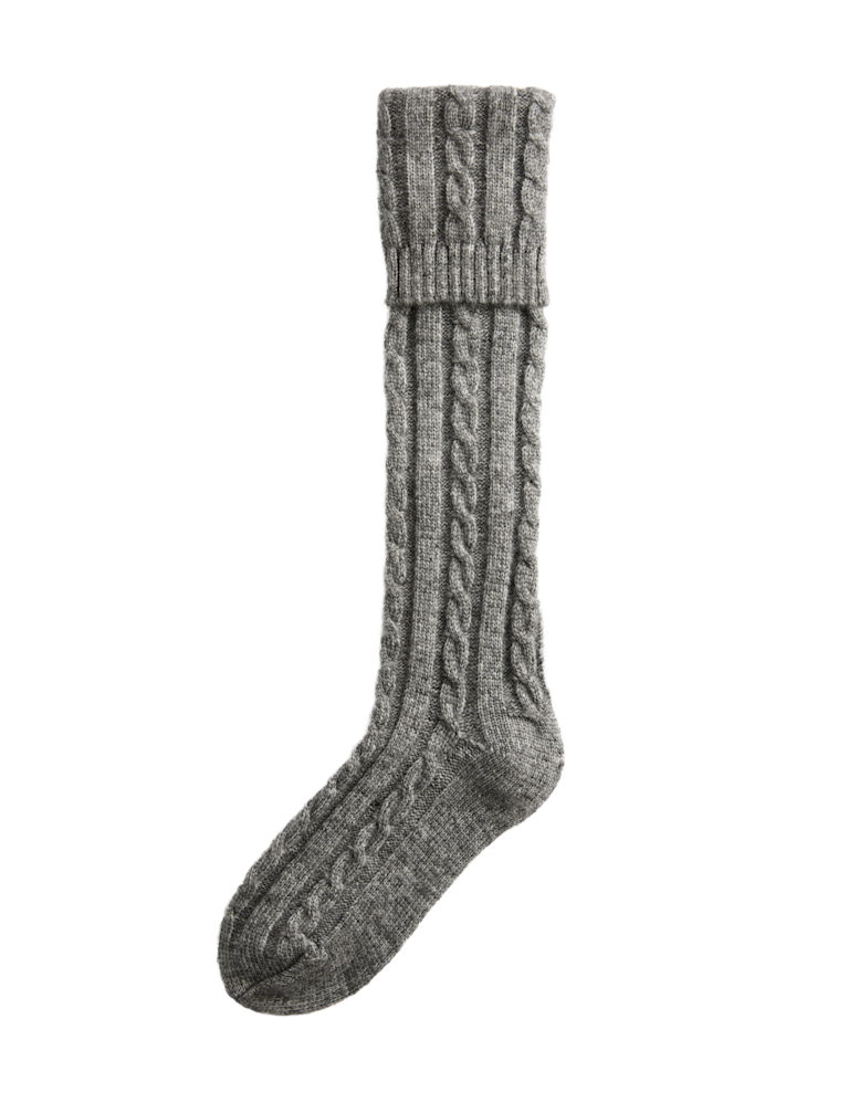 Thermal Cable Knit Knee High Socks