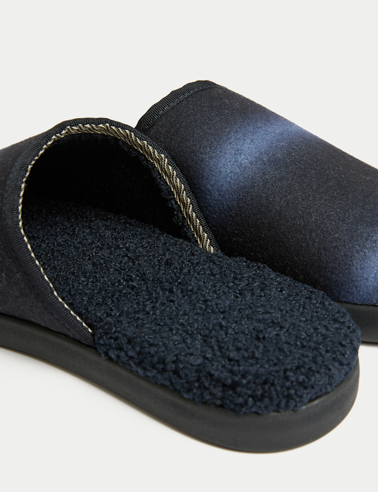Fleece Lined Mule Slippers with Freshfeet™