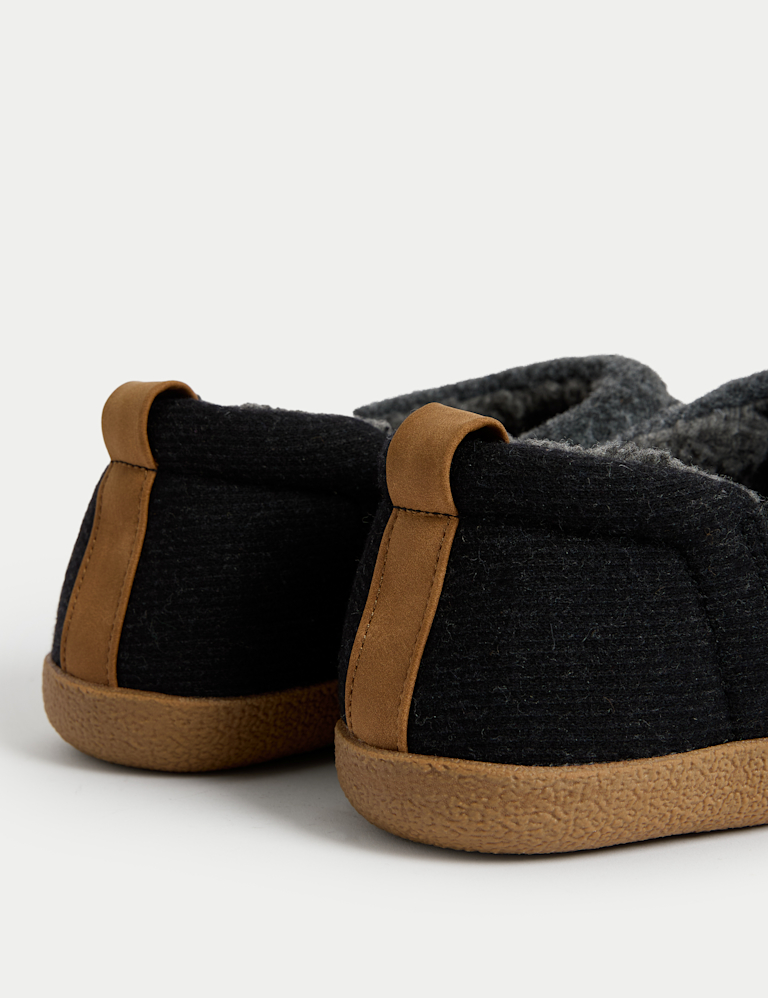 Fleece Lined Felt Slippers with Freshfeet™