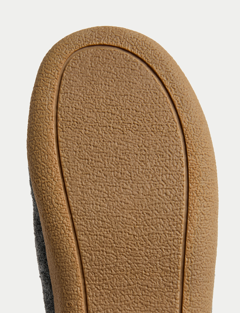 Fleece Lined Felt Slippers with Freshfeet™