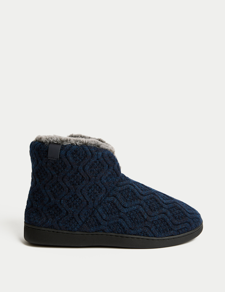 Knitted Slipper Boots with Freshfeet™