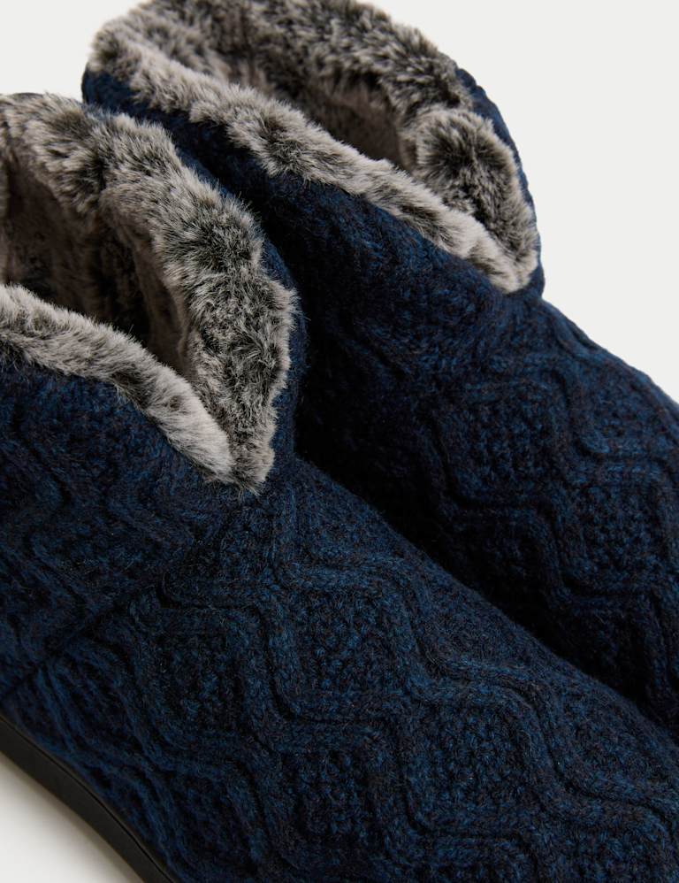 Knitted Slipper Boots with Freshfeet™